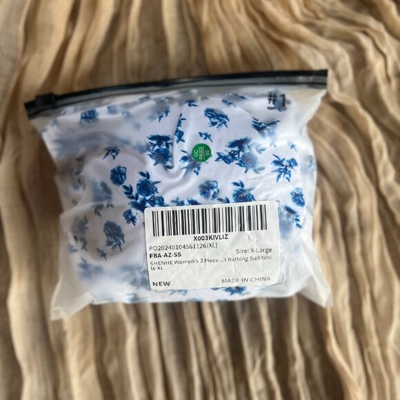 SHENHE Women's 2 Piece Floral High Cut Ring Linked Triangle Bikini Swimsuit Bath - Picture 13 of 13